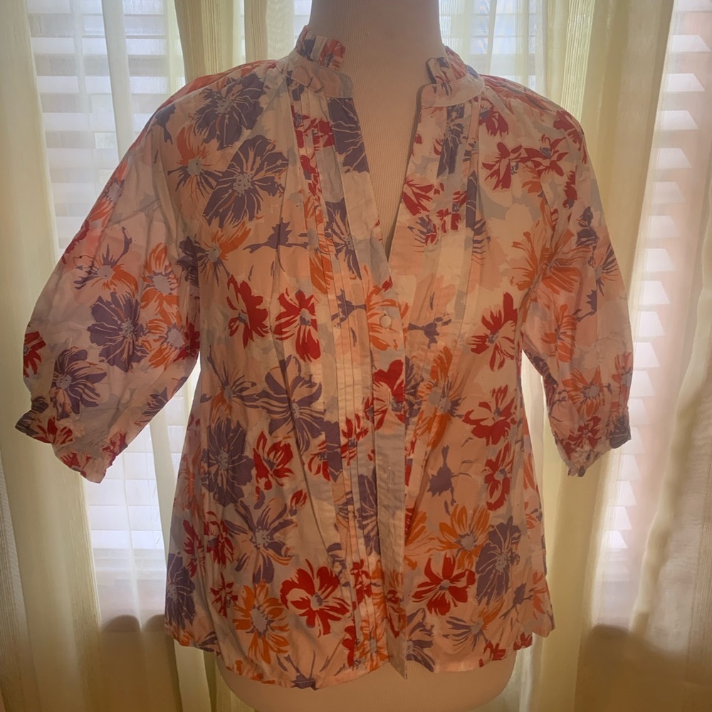 Vibrant Floral Women's Blouse